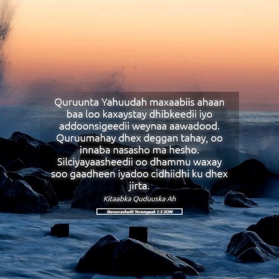 Picture 05 - Baroorashadii Yeremyaah 1:3 SOM - Quruunta Yahuudah maxaabiis ahaan baa loo - Bible Verse Picture
