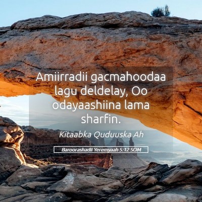 Picture 05 - Baroorashadii Yeremyaah 5:12 SOM - Amiirradii gacmahoodaa lagu deldelay, Oo - Bible Verse Picture