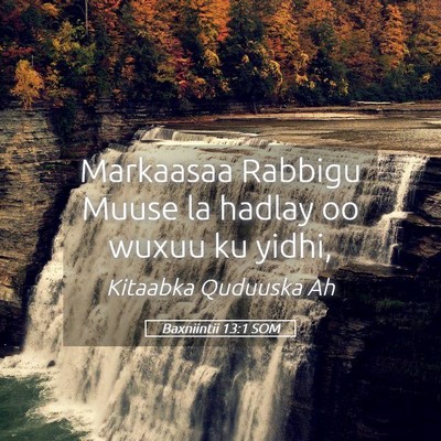 Picture 05 - Baxniintii 13:1 SOM - Markaasaa Rabbigu Muuse la hadlay oo wuxuu ku - Bible Verse Picture