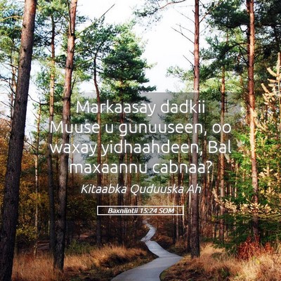 Picture 05 - Baxniintii 15:24 SOM - Markaasay dadkii Muuse u gunuuseen, oo waxay - Bible Verse Picture