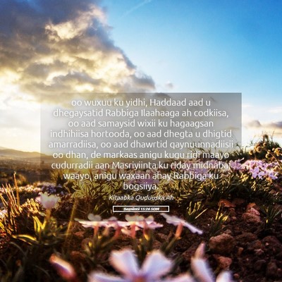 Picture 05 - Baxniintii 15:26 SOM - oo wuxuu ku yidhi, Haddaad aad u dhegaysatid - Bible Verse Picture
