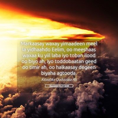 Picture 05 - Baxniintii 15:27 SOM - Markaasay waxay yimaadeen meel la yidhaahdo - Bible Verse Picture