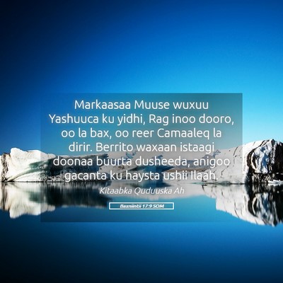 Picture 05 - Baxniintii 17:9 SOM - Markaasaa Muuse wuxuu Yashuuca ku yidhi, Rag inoo - Bible Verse Picture