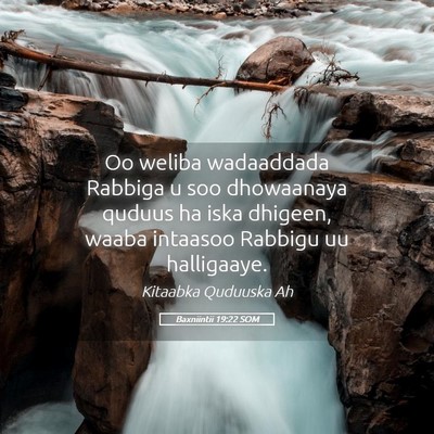 Picture 05 - Baxniintii 19:22 SOM - Oo weliba wadaaddada Rabbiga u soo dhowaanaya - Bible Verse Picture