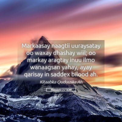 Picture 05 - Baxniintii 2:2 SOM - Markaasay naagtii uuraysatay oo waxay dhashay - Bible Verse Picture