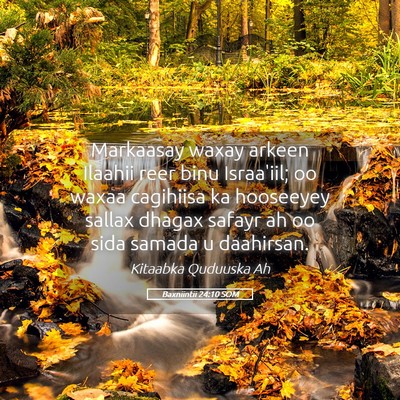 Picture 05 - Baxniintii 24:10 SOM - Markaasay waxay arkeen Ilaahii reer binu - Bible Verse Picture