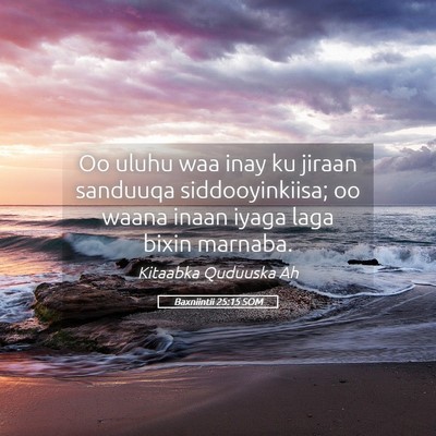 Picture 05 - Baxniintii 25:15 SOM - Oo uluhu waa inay ku jiraan sanduuqa - Bible Verse Picture
