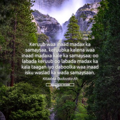 Picture 05 - Baxniintii 25:19 SOM - Keruub waa inaad madax ka samaysaa, keruubka - Bible Verse Picture