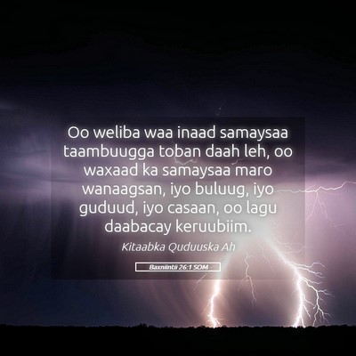 Picture 05 - Baxniintii 26:1 SOM - Oo weliba waa inaad samaysaa taambuugga toban - Bible Verse Picture