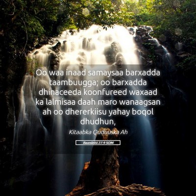 Picture 05 - Baxniintii 27:9 SOM - Oo waa inaad samaysaa barxadda taambuugga; oo - Bible Verse Picture