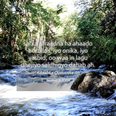 Picture 05 - Baxniintii 28:20 SOM - safka afraadna ha ahaado berullos, iyo onika, iyo - Bible Verse Picture