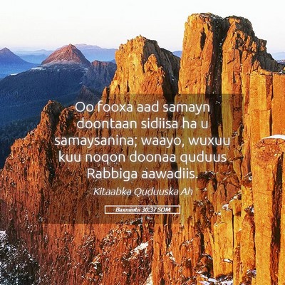 Picture 05 - Baxniintii 30:37 SOM - Oo fooxa aad samayn doontaan sidiisa ha u - Bible Verse Picture