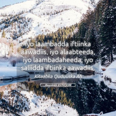 Picture 05 - Baxniintii 35:14 SOM - iyo laambadda iftiinka aawadiis, iyo alaabteeda, - Bible Verse Picture