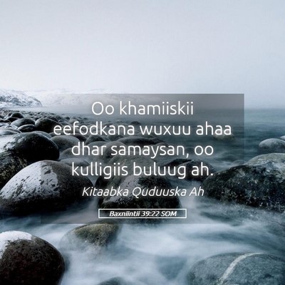 Picture 05 - Baxniintii 39:22 SOM - Oo khamiiskii eefodkana wuxuu ahaa dhar samaysan, - Bible Verse Picture