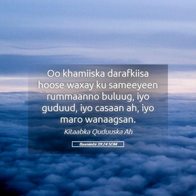 Picture 05 - Baxniintii 39:24 SOM - Oo khamiiska darafkiisa hoose waxay ku sameeyeen - Bible Verse Picture