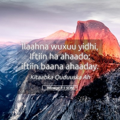 Picture 05 - Bilowgii 1:3 SOM - Ilaahna wuxuu yidhi, Iftiin ha ahaado: iftiin - Bible Verse Picture