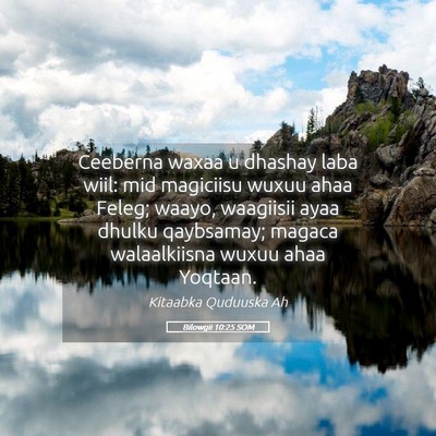 Picture 05 - Bilowgii 10:25 SOM - Ceeberna waxaa u dhashay laba wiil: mid magiciisu - Bible Verse Picture