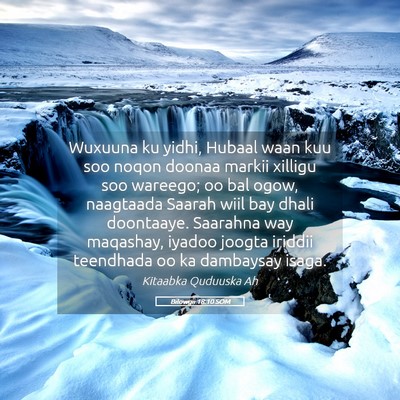 Picture 05 - Bilowgii 18:10 SOM - Wuxuuna ku yidhi, Hubaal waan kuu soo noqon - Bible Verse Picture
