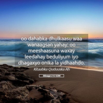 Picture 05 - Bilowgii 2:12 SOM - oo dahabka dhulkaasu waa wanaagsan yahay: oo - Bible Verse Picture