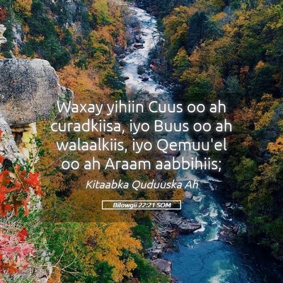 Picture 05 - Bilowgii 22:21 SOM - Waxay yihiin Cuus oo ah curadkiisa, iyo Buus oo - Bible Verse Picture