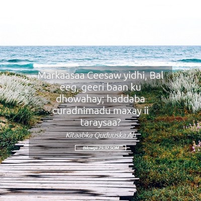 Picture 05 - Bilowgii 25:32 SOM - Markaasaa Ceesaw yidhi, Bal eeg, geeri baan ku - Bible Verse Picture