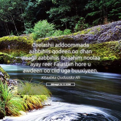 Picture 05 - Bilowgii 26:15 SOM - Ceelashii addoommada aabbihiis qodeen oo dhan - Bible Verse Picture