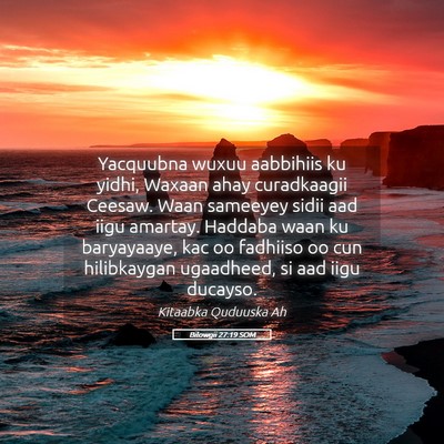 Picture 05 - Bilowgii 27:19 SOM - Yacquubna wuxuu aabbihiis ku yidhi, Waxaan ahay - Bible Verse Picture
