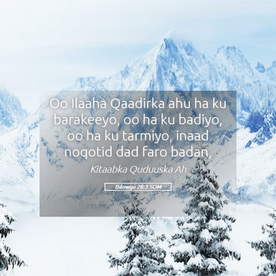 Picture 05 - Bilowgii 28:3 SOM - Oo Ilaaha Qaadirka ahu ha ku barakeeyo, oo ha ku - Bible Verse Picture