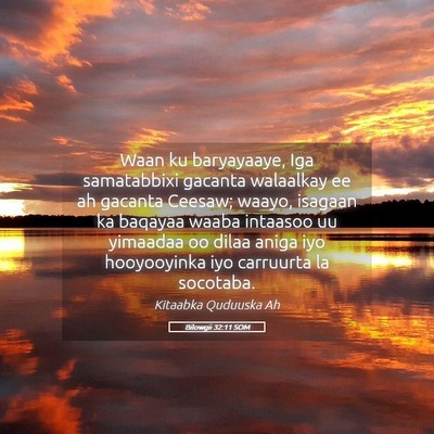 Picture 05 - Bilowgii 32:11 SOM - Waan ku baryayaaye, Iga samatabbixi gacanta - Bible Verse Picture