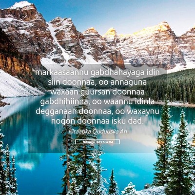 Picture 05 - Bilowgii 34:16 SOM - markaasaannu gabdhahayaga idin siin doonnaa, oo - Bible Verse Picture