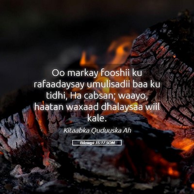 Picture 05 - Bilowgii 35:17 SOM - Oo markay fooshii ku rafaadaysay umulisadii baa - Bible Verse Picture