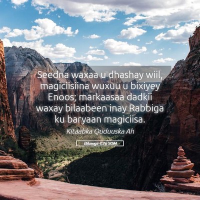 Picture 05 - Bilowgii 4:26 SOM - Seedna waxaa u dhashay wiil, magiciisiina wuxuu u - Bible Verse Picture