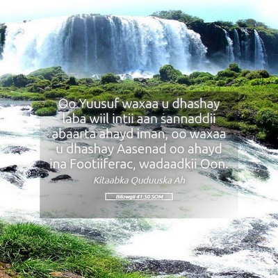 Picture 05 - Bilowgii 41:50 SOM - Oo Yuusuf waxaa u dhashay laba wiil intii aan - Bible Verse Picture