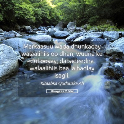 Picture 05 - Bilowgii 45:15 SOM - Markaasuu wada dhunkaday walaalihiis oo dhan, - Bible Verse Picture