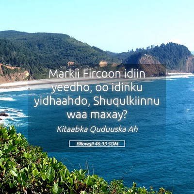 Picture 05 - Bilowgii 46:33 SOM - Markii Fircoon idiin yeedho, oo idinku yidhaahdo, - Bible Verse Picture