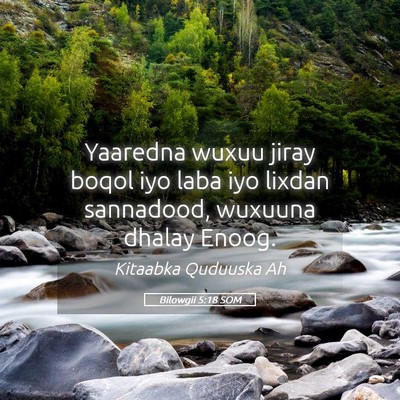 Picture 05 - Bilowgii 5:18 SOM - Yaaredna wuxuu jiray boqol iyo laba iyo lixdan - Bible Verse Picture