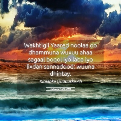 Picture 05 - Bilowgii 5:20 SOM - Wakhtigii Yaared noolaa oo dhammuna wuxuu ahaa - Bible Verse Picture