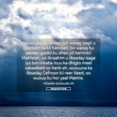 Picture 05 - Bilowgii 50:13 SOM - maxaa yeelay, wiilashiisii waxay isagii u qaadeen - Bible Verse Picture