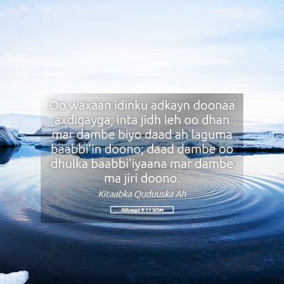 Picture 05 - Bilowgii 9:11 SOM - Oo waxaan idinku adkayn doonaa axdigayga; inta - Bible Verse Picture