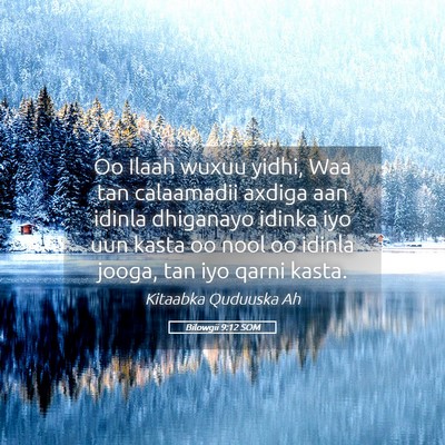 Picture 05 - Bilowgii 9:12 SOM - Oo Ilaah wuxuu yidhi, Waa tan calaamadii axdiga - Bible Verse Picture