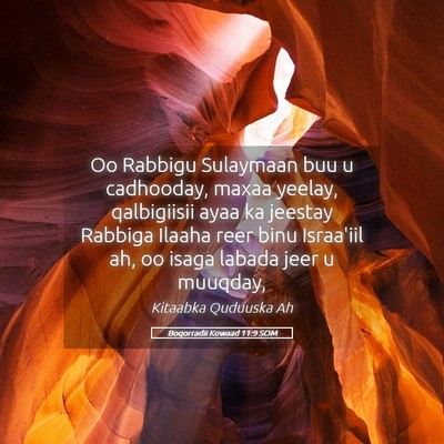 Picture 05 - Boqorradii Kowaad 11:9 SOM - Oo Rabbigu Sulaymaan buu u cadhooday, maxaa - Bible Verse Picture