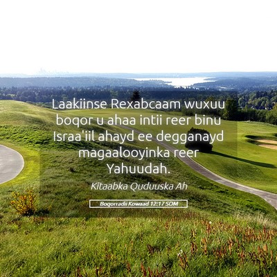 Picture 05 - Boqorradii Kowaad 12:17 SOM - Laakiinse Rexabcaam wuxuu boqor u ahaa intii reer - Bible Verse Picture