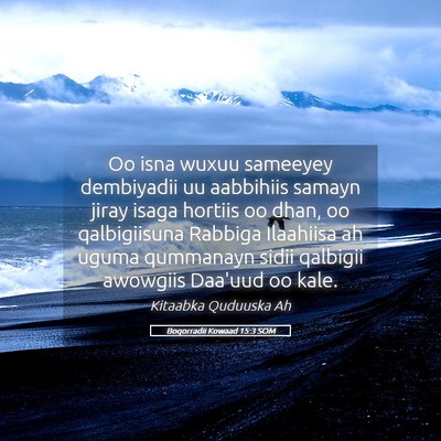 Picture 05 - Boqorradii Kowaad 15:3 SOM - Oo isna wuxuu sameeyey dembiyadii uu aabbihiis - Bible Verse Picture