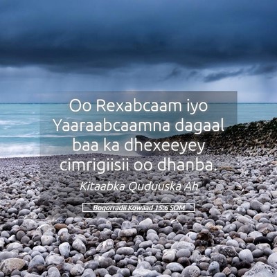 Picture 05 - Boqorradii Kowaad 15:6 SOM - Oo Rexabcaam iyo Yaaraabcaamna dagaal baa ka - Bible Verse Picture