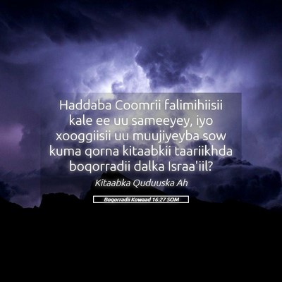 Picture 05 - Boqorradii Kowaad 16:27 SOM - Haddaba Coomrii falimihiisii kale ee uu sameeyey, - Bible Verse Picture