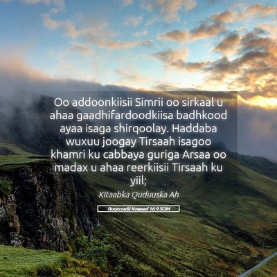 Picture 05 - Boqorradii Kowaad 16:9 SOM - Oo addoonkiisii Simrii oo sirkaal u ahaa - Bible Verse Picture