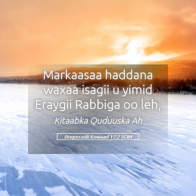 Picture 05 - Boqorradii Kowaad 17:2 SOM - Markaasaa haddana waxaa isagii u yimid Eraygii - Bible Verse Picture