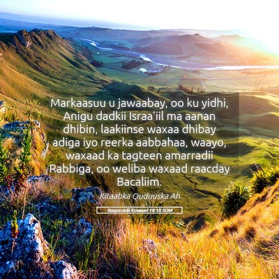 Picture 05 - Boqorradii Kowaad 18:18 SOM - Markaasuu u jawaabay, oo ku yidhi, Anigu dadkii - Bible Verse Picture