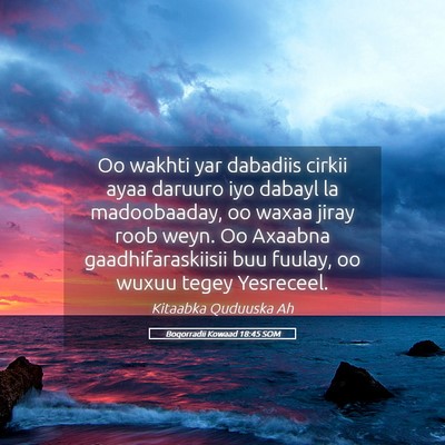 Picture 05 - Boqorradii Kowaad 18:45 SOM - Oo wakhti yar dabadiis cirkii ayaa daruuro iyo - Bible Verse Picture