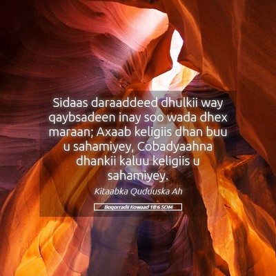 Picture 05 - Boqorradii Kowaad 18:6 SOM - Sidaas daraaddeed dhulkii way qaybsadeen inay soo - Bible Verse Picture